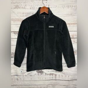 Columbia Steens Mountain Fleece Jacket Boys M 10-12 Full Zip Black